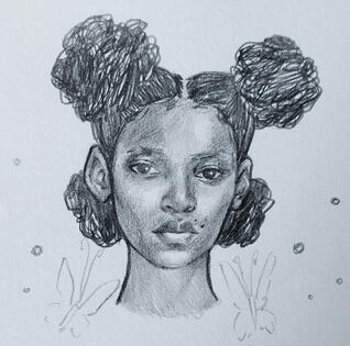 Self-Portrait in Graphite 1