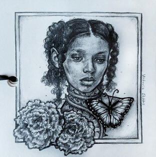 Self-Portrait in Graphite 2